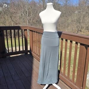 Forest Green Flowy Maxi Skirt